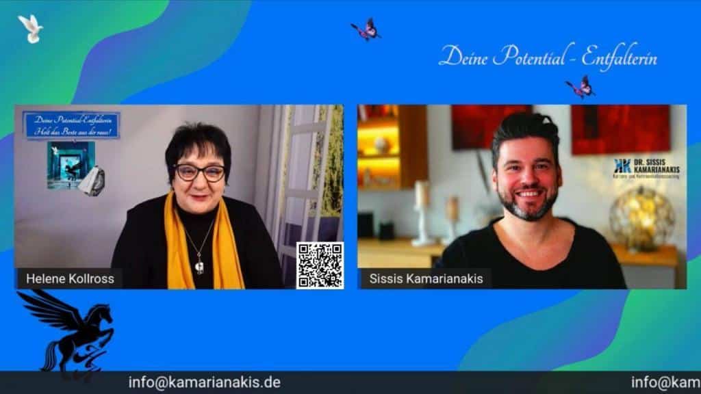 Interview Persönlichkeitsentwicklung Trauma & Mindset Mentor - Coach Repair Energetics Kollross Helene mit Dr. Sissis Kamarianakis