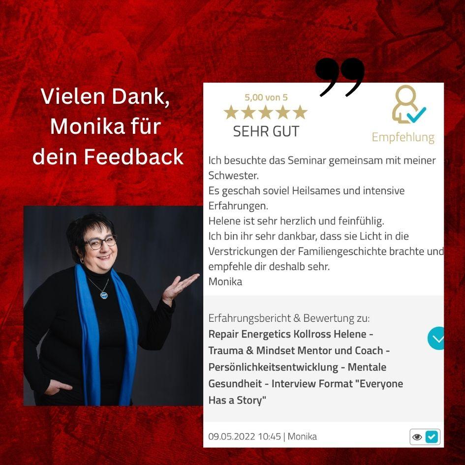 Feedback Trauma & Mindset Mentor - Coach Kollross Helene psychische Gesundheit - Persönlichkeitsentwicklung