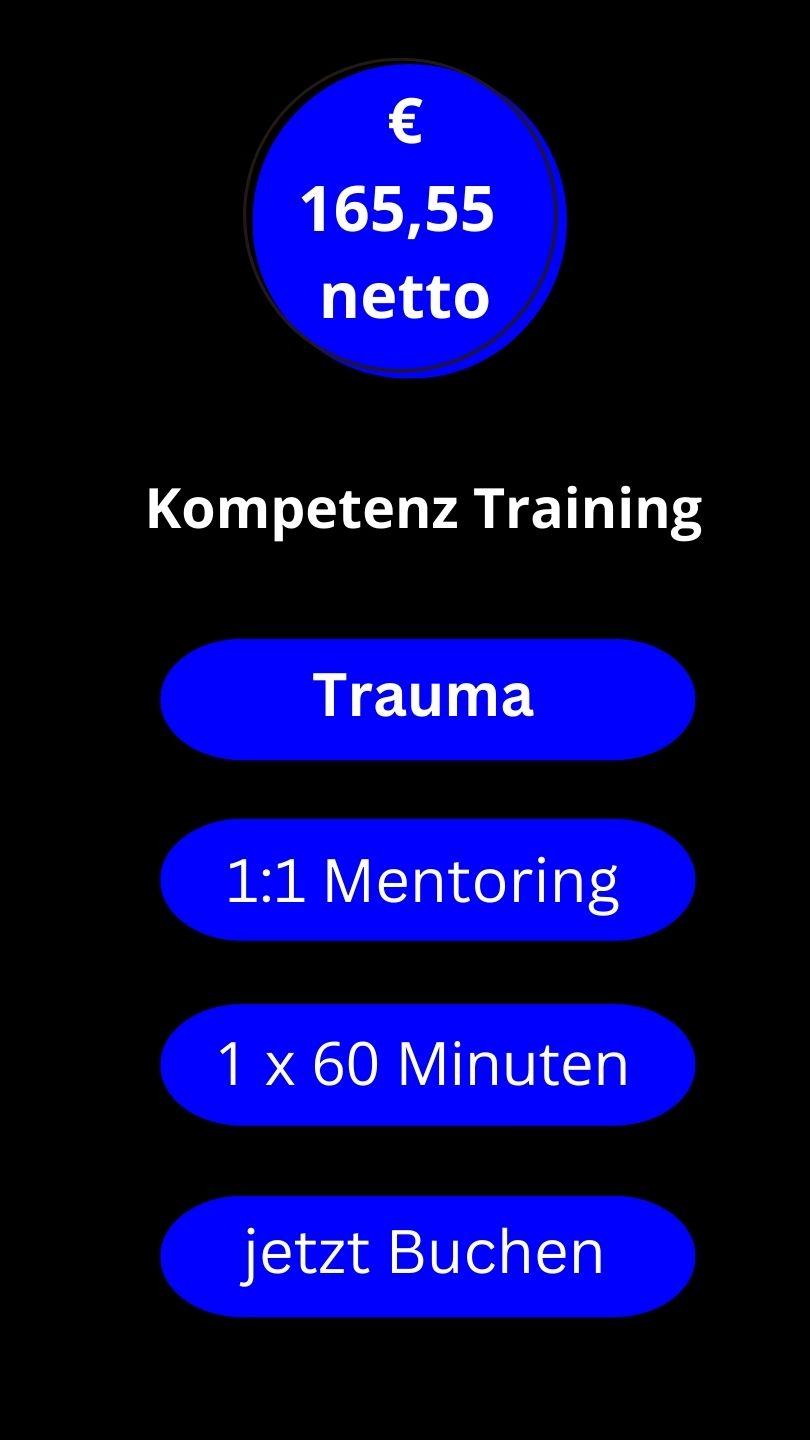 1. Hilfe bei Trauma Kompetenz Training 1 x 60 Minuten 1:1 Mentoring Kollross Helene Persönlichkeitsentwicklung