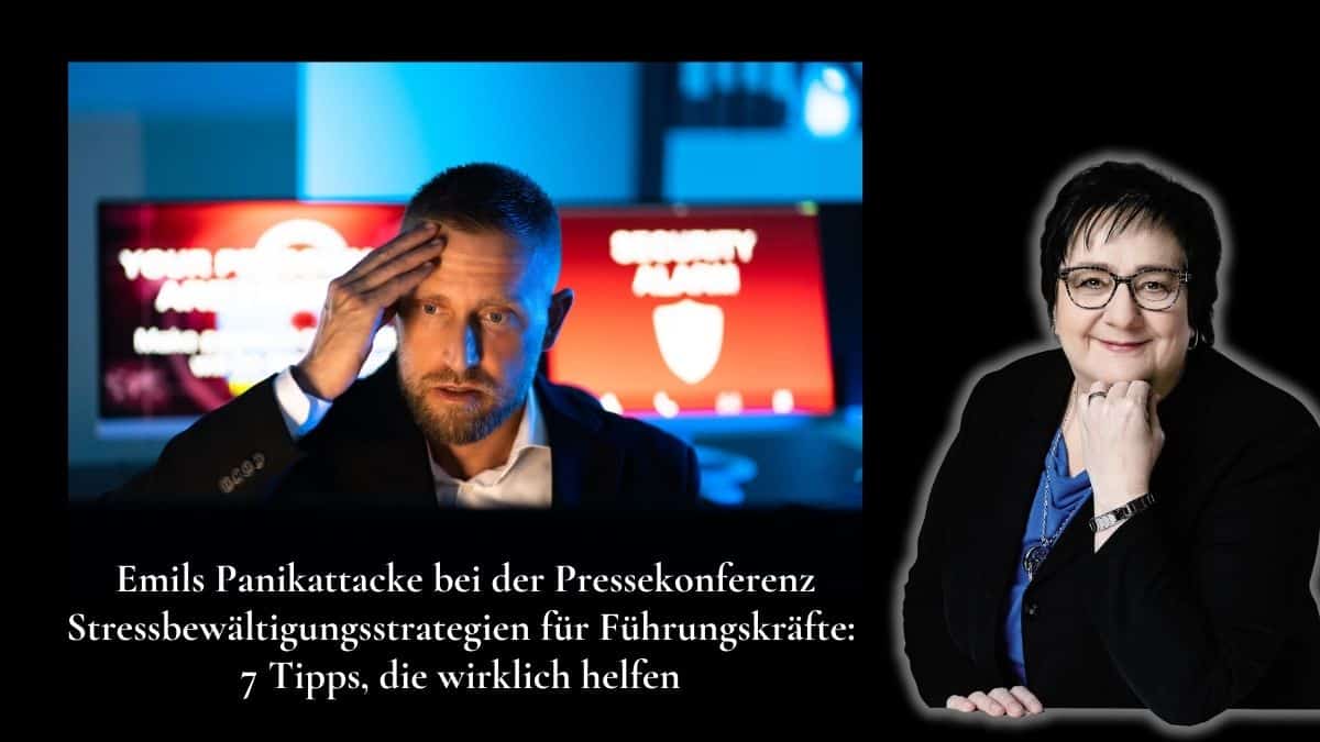 Emils Panikattacke bei der Pressekonferenz Stressbewältigungsstrategien für Führungskräfte: 7 Tipps, die wirklich helfen