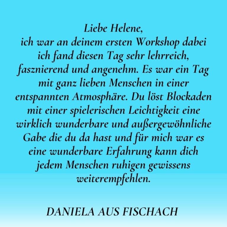 Feedback Daniela aus Fischach